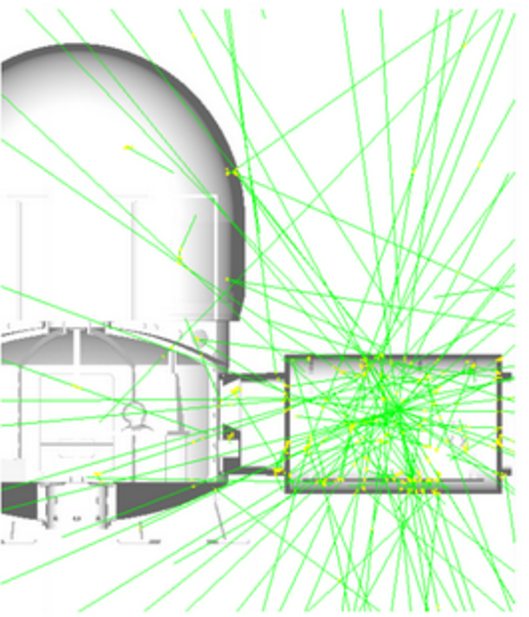 Proton irradiation of NASA habitat module, DagGeant4