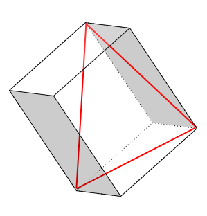 Image of a 3-D Oriented Bounding Box (OBB) around a facet